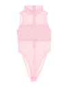Nike Woman Bodysuit Coral Size L Polyester, Elastane In Pink