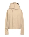Nike Woman Jacket Beige Size Xxl Nylon, Cotton, Polyester, Elastane In Beige