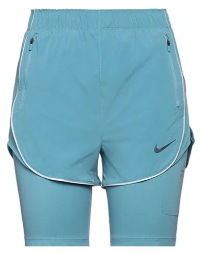 Nike Woman Leggings Pastel Blue Size L Polyester, Elastane, Polyamide