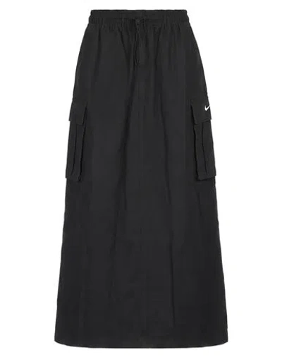 Nike Woman Midi Skirt Black Size S Cotton
