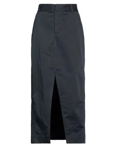 Nike Woman Midi Skirt Navy Size Xs Cotton, Polyester, Elastane