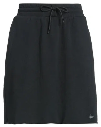 Nike Woman Mini Skirt Black Size M Cotton, Polyester