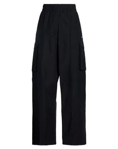 Nike Woman Pants Black Size L Cotton, Nylon