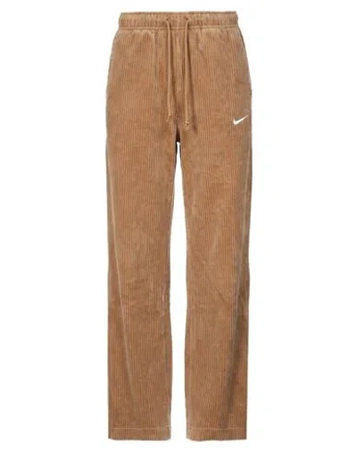 Nike Woman Pants Light Brown Size Xs Cotton, Polyester, Elastane In Beige
