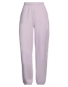 Nike Woman Pants Dove Grey Size Xl Cotton, Polyester In Purple