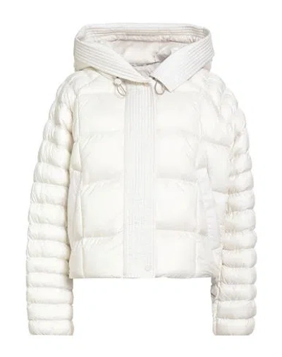 Nike Woman Puffer White Size L Polyester In Neutral