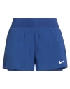 Nike Woman Shorts & Bermuda Shorts Blue Size L Polyester, Elastane