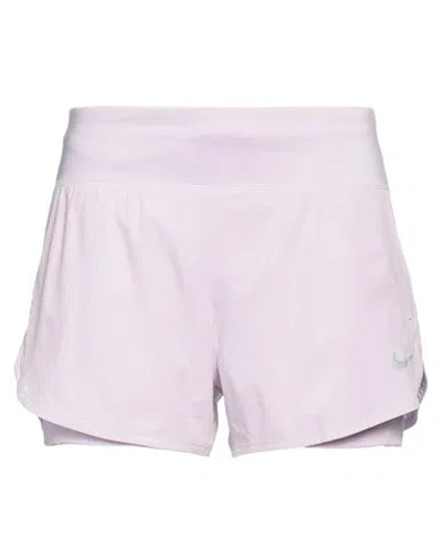 Nike Woman Shorts & Bermuda Shorts Lilac Size Xl Polyester, Elastane In Purple