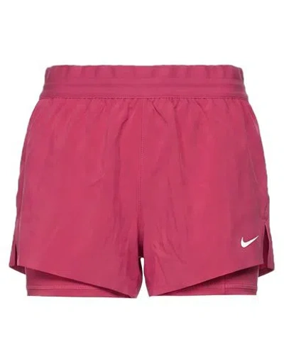 Nike Woman Shorts & Bermuda Shorts Mauve Size M Polyester, Elastane In Pink
