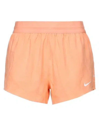 Nike Woman Shorts & Bermuda Shorts Orange Size Xl Polyester, Elastane In Animal Print