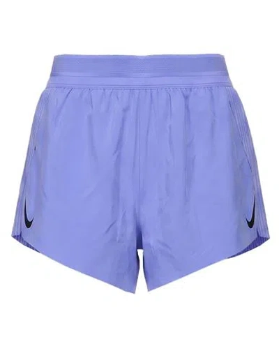 Nike Woman Shorts & Bermuda Shorts Pastel Blue Size S Polyester, Elastane
