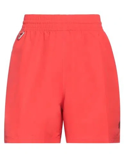 Nike Woman Shorts & Bermuda Shorts Tomato Red Size Xl Nylon