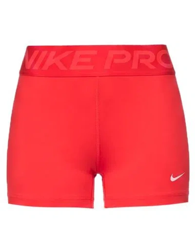 Nike Woman Shorts & Bermuda Shorts Tomato Red Size Xl Polyester, Elastane