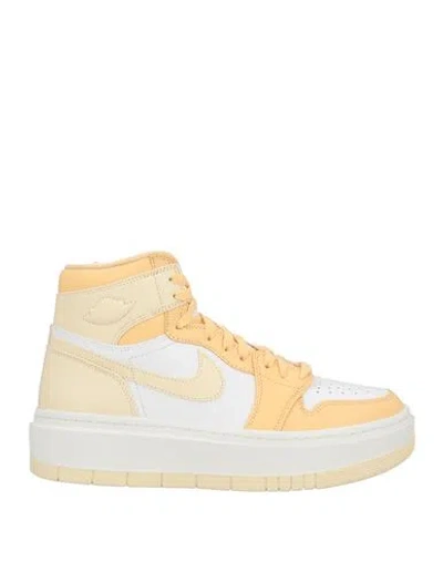 Nike Woman Sneakers Apricot Size 11.5 Leather In Orange