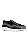 Nike Air Footscape Grosgrain-trimmed Calf Hair Sneakers In Black