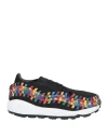 Nike Woman Sneakers Black Size 8 Leather, Textile Fibers