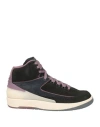 Nike Air Jordan 2 Retro Sneakers In Black And Mauve In Black