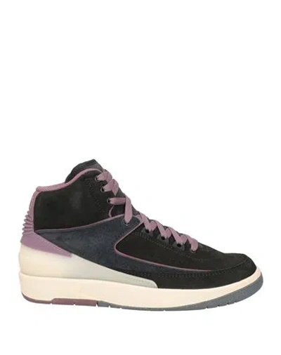 Nike Air Jordan 2 Retro Sneakers In Black And Mauve