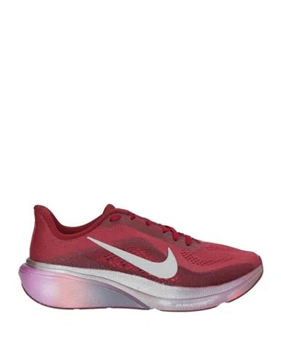 Nike Woman Sneakers Burgundy Size 8 Textile Fibers In Red