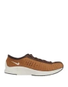 Nike Woman Sneakers Camel Size 8 Leather In Brown