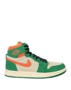 Nike Woman Sneakers Green Size 6.5 Leather, Textile Fibers