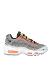 Nike Woman Sneakers Grey Size 4.5 Textile Fibers, Leather In Grey