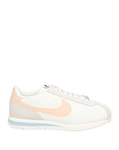 Nike Woman Sneakers Ivory Size 8 Textile Fibers In White