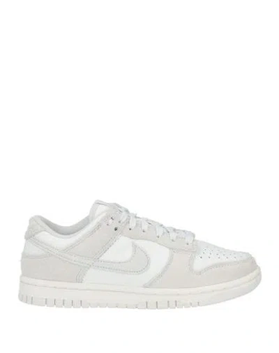 Nike Woman Sneakers Light Grey Size 5.5 Leather In White