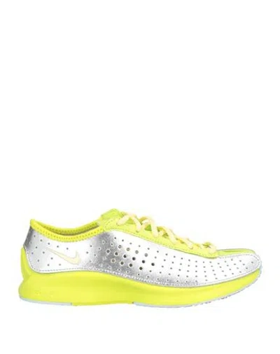 Nike Woman Sneakers Lime Green Size 6 Leather, Textile Fibers In Yellow
