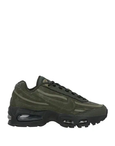 Nike Woman Sneakers Military Green Size 3.5 Textile Fibers