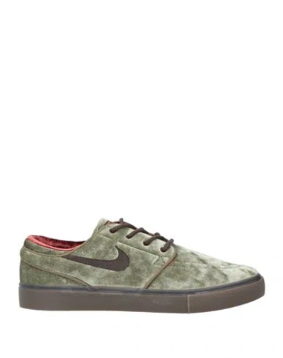 Nike Woman Sneakers Military Green Size 6 Textile Fibers