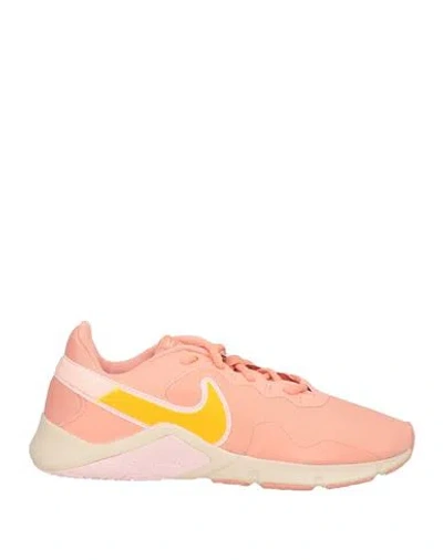 Nike Woman Sneakers Salmon Pink Size 8 Textile Fibers