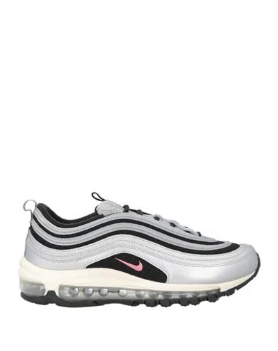 Nike Woman Sneakers Silver Size 8 Textile Fibers In Gray