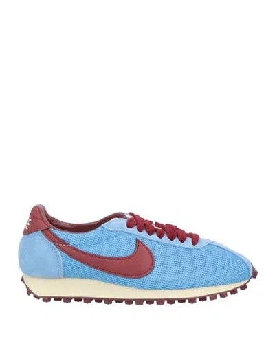 Nike Woman Sneakers Sky Blue Size 6 Leather, Textile Fibers
