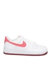 Nike Woman Sneakers White Size 10 Leather, Synthetisches Material In White