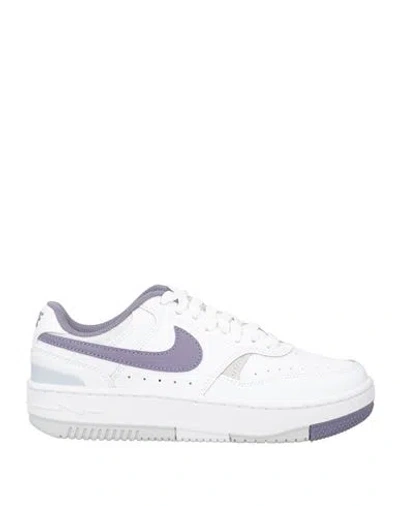 NIKE NIKE WOMAN SNEAKERS WHITE SIZE 5 LEATHER, SYNTHETIC MATERIAL