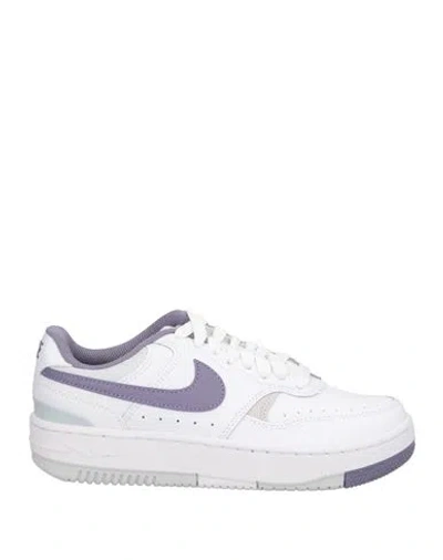 NIKE NIKE WOMAN SNEAKERS WHITE SIZE 5 LEATHER, SYNTHETIC MATERIAL
