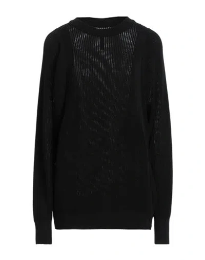 Nike Woman Sweater Black Size Xl Cotton, Silk