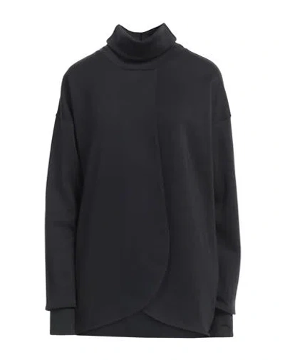 Nike Woman Sweatshirt Black Size L Polyester, Cotton, Elastane