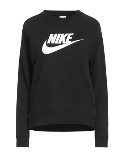 Nike Woman Sweatshirt Black Size Xl Cotton, Polyester
