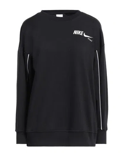 Nike Woman Sweatshirt Black Size Xs Cotton, Polyester, Elastane