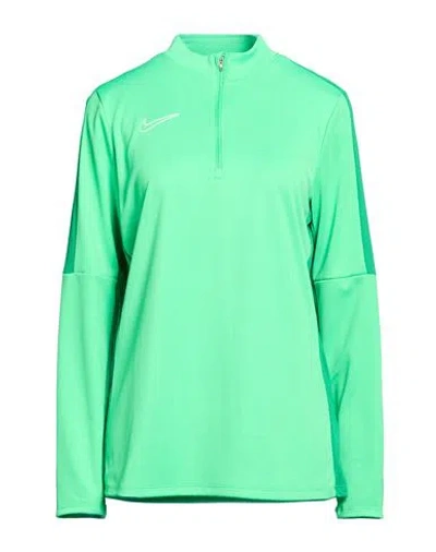 Nike Woman Sweatshirt Green Size M Polyester In Multi
