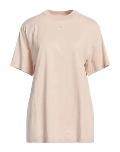 Nike Woman T-shirt Beige Size Xl Cotton