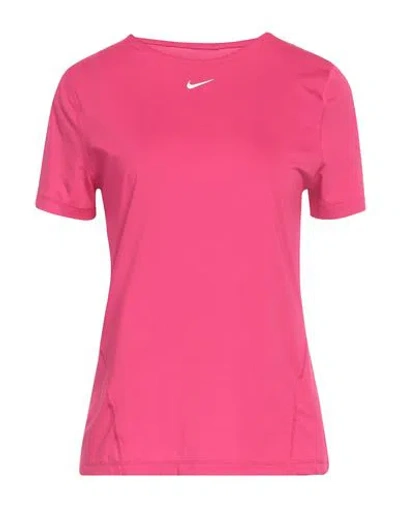Nike Woman T-shirt Fuchsia Size Xs Polyester, Elastane In Pink