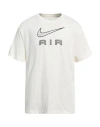 Nike Woman T-shirt Ivory Size L Cotton In White