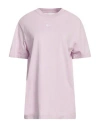 Nike Woman T-shirt Lilac Size L Cotton In Purple