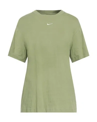 Nike Woman T-shirt Military Green Size S Cotton