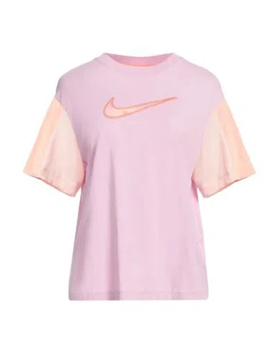 Nike Woman T-shirt Pink Size L Cotton