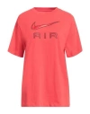 Nike Woman T-shirt Tomato Red Size M Cotton