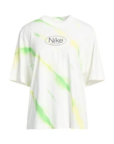 Nike Woman T-shirt White Size M Cotton